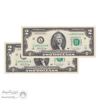 اسکناس 2 دلار 2017 جمهوری فدرال - L (سان فرانسیسکو) - جفت - UNC63 - آمریکا