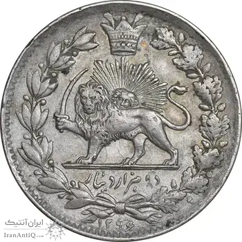 سکه 2000 دینار 1296 - AU50 - ناصرالدین شاه