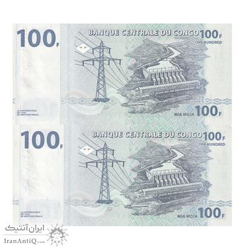 اسکناس 100 فرانک 2013 جمهوری دموکراتیک - جفت - UNC63 - کنگو
