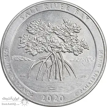 سکه کوارتر دلار 2020D پارک ملی تاریخی خلیج نمک - AU - آمریکا