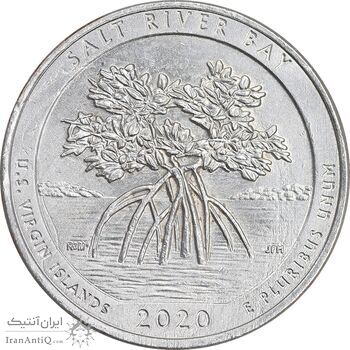 سکه کوارتر دلار 2020P پارک ملی تاریخی خلیج نمک - AU - آمریکا