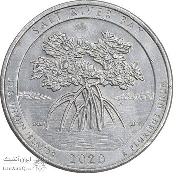 سکه کوارتر دلار 2020P پارک ملی تاریخی خلیج نمک - AU - آمریکا