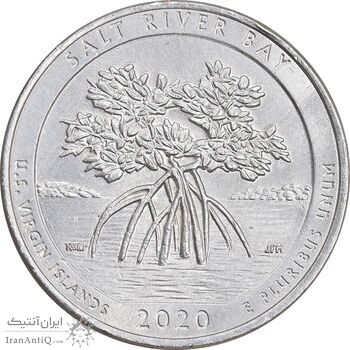 سکه کوارتر دلار 2020P پارک ملی تاریخی خلیج نمک - AU - آمریکا