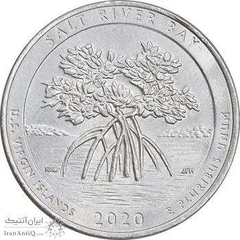 سکه کوارتر دلار 2020P پارک ملی تاریخی خلیج نمک - AU - آمریکا