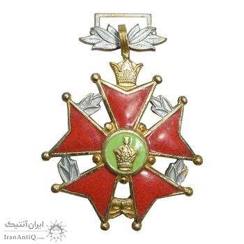 نشان خدمت شهربانی درجه دو - ضرب کارخانه ثمر - با کاور فابریک - EF - محمد رضا شاه