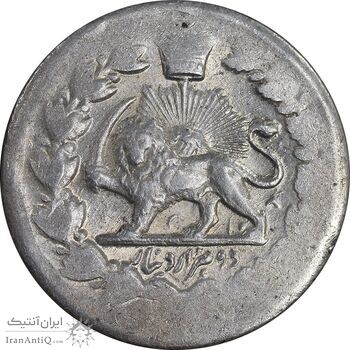 سکه 2000 دینار 1318 خطی - 13108 ارور تاریخ - AU55 - مظفرالدین شاه
