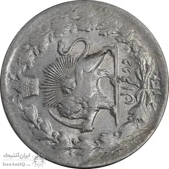 سکه 2 قران 1310 - 13010 ارور تاریخ - AU50 - ناصرالدین شاه