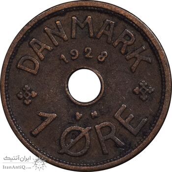 سکه 1 اوره 1928 کریستیان دهم - EF45 - دانمارک