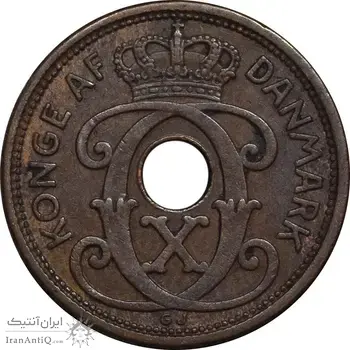 سکه 1 اوره 1929 کریستیان دهم - EF45 - دانمارک