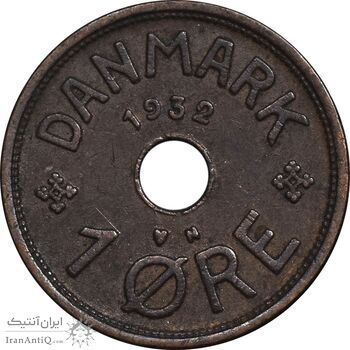 سکه 1 اوره 1932 کریستیان دهم - EF45 - دانمارک