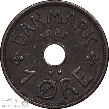 سکه 1 اوره 1933 کریستیان دهم - EF45 - دانمارک
