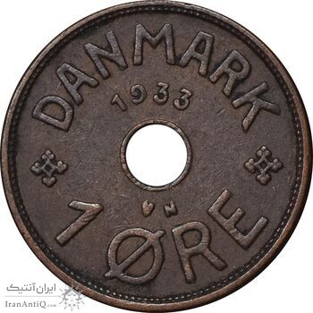 سکه 1 اوره 1933 کریستیان دهم - EF45 - دانمارک