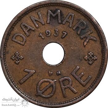 سکه 1 اوره 1937 کریستیان دهم - EF45 - دانمارک