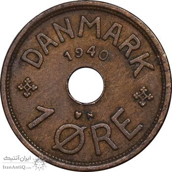 سکه 1 اوره 1940 کریستیان دهم - EF45 - دانمارک