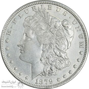 سکه یک دلار 1879 مورگان - AU55 - آمریکا
