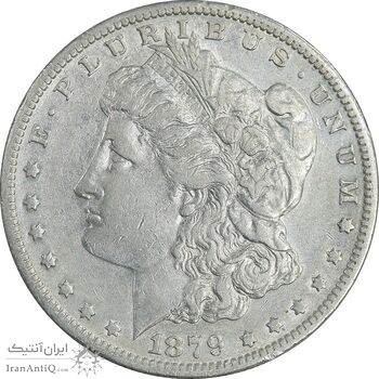سکه یک دلار 1879 مورگان - AU50 - آمریکا