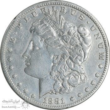 سکه یک دلار 1881 مورگان - VF35 - آمریکا
