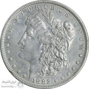 سکه یک دلار 1882 مورگان - EF45 - آمریکا