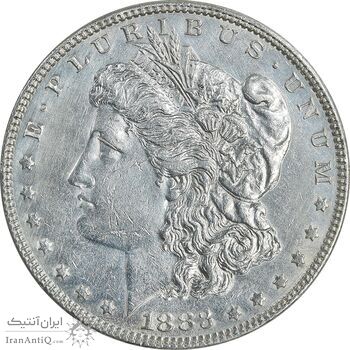 سکه یک دلار 1883 مورگان - AU55 - آمریکا