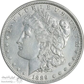 سکه یک دلار 1889 مورگان - AU50 - آمریکا