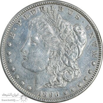 سکه یک دلار 1896 مورگان - EF45 - آمریکا