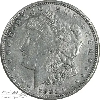 سکه یک دلار 1921 مورگان - EF45 - آمریکا