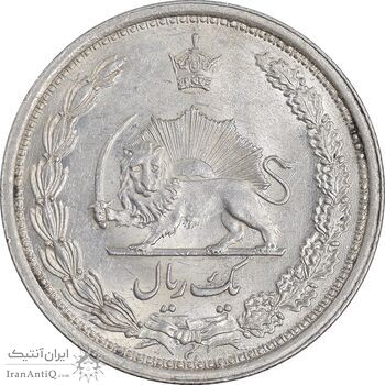 سکه 1 ریال 1313 - 3 تاریخ بزرگ - MS61 - رضا شاه