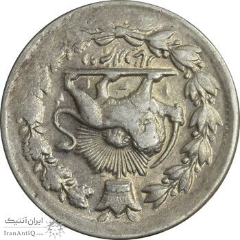 سکه 2000 دینار 1314 خطی - یک تاج - نوع دوم - AU50 - مظفرالدین شاه