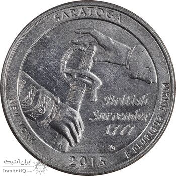 سکه کوارتر دلار 2015D ساراتوگا - AU - آمریکا