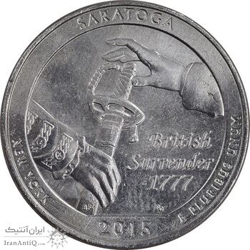 سکه کوارتر دلار 2015P ساراتوگا - AU - آمریکا