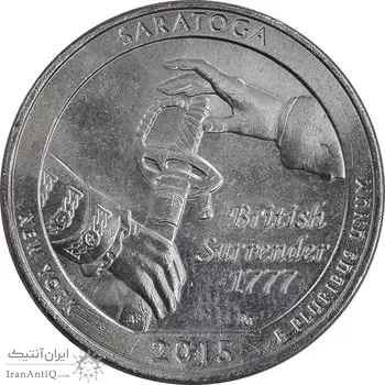 سکه کوارتر دلار 2015P ساراتوگا - AU - آمریکا