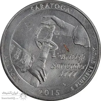 سکه کوارتر دلار 2015P ساراتوگا - AU - آمریکا