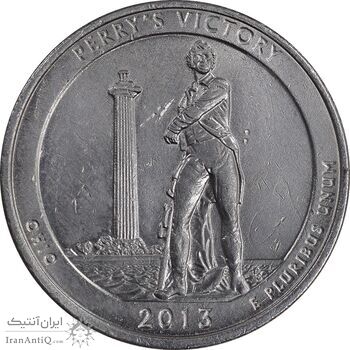 سکه کوارتر دلار 2013D یادبود پیروزی پری - AU - آمریکا