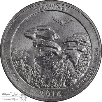 سکه کوارتر دلار 2016D جنگل ملی شاونی - AU - آمریکا سکه کوارتر دلار 2016D جنگل ملی شاونی - AU - آمریکا