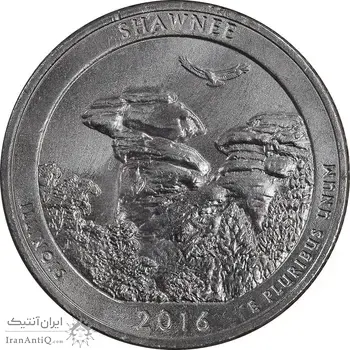 سکه کوارتر دلار 2016D جنگل ملی شاونی - AU - آمریکا