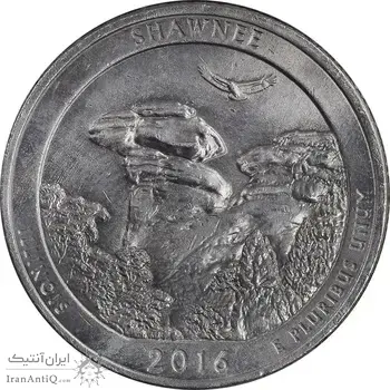 سکه کوارتر دلار 2016D جنگل ملی شاونی - AU - آمریکا