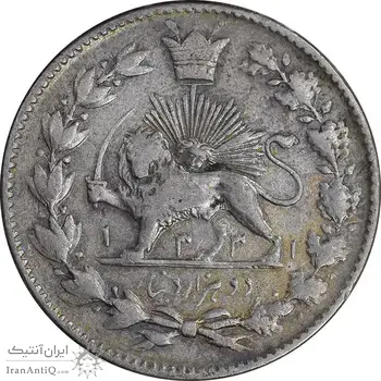 سکه 2000 دینار 1331 تصویری - EF40 - احمد شاه