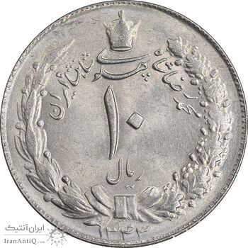 سکه 10 ریال 1343 - ضخیم - MS64 - محمد رضا شاه