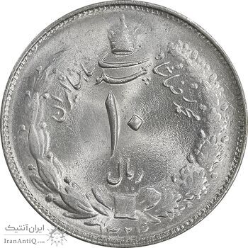 سکه 10 ریال 1324 - MS63 - محمد رضا شاه