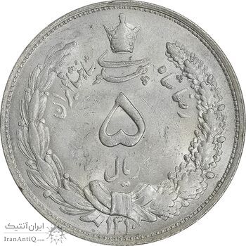 سکه 5 ریال 1310 - AU58 - رضا شاه