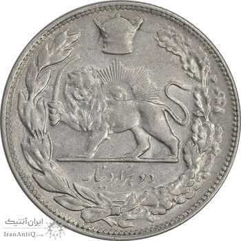 سکه 2000 دینار 1306 تصویری - ضرب تهران - AU50 - رضا شاه
