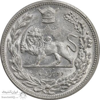 سکه 2000 دینار 1306 تصویری - ضرب هیتون - MS61 - رضا شاه