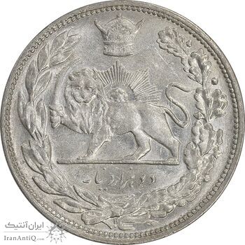 سکه 2000 دینار 1306 تصویری - ضرب هیتون - AU58 - رضا شاه