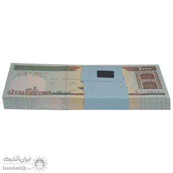 بسته اسکناس 1000 ریال (محمدخان - نوربخش) - شماره قرینه - UNC - جمهوری اسلامی