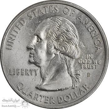 سکه کوارتر دلار 2002D ایالتی - لوئیزیانا - AU - آمریکا