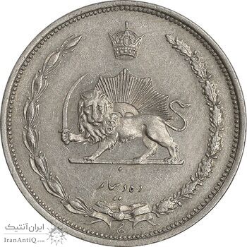 سکه 10 دینار 1310 نیکل - AU58 - رضا شاه