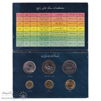 پک سکه های رایج بانک مرکزی (سکه 1 ریال 1371 دماوند) - UNC - جمهوری اسلامی پک سکه های رایج بانک مرکزی (سکه 1 ریال 1371 دماوند) - UNC - جمهوری اسلامی