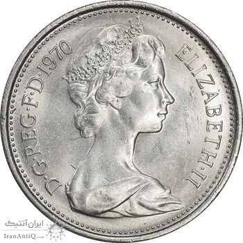 سکه 5 نیو پنس 1970 الیزابت دوم - MS61 - انگلستان