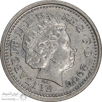 سکه 5 پنس 2000 الیزابت دوم - EF45 - انگلستان