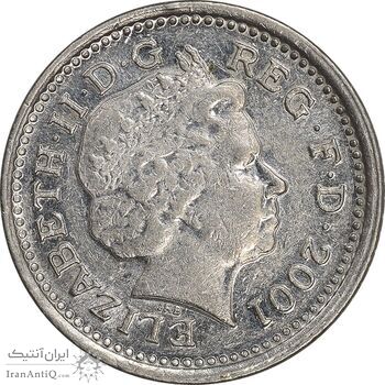 سکه 5 پنس 2001 الیزابت دوم - AU55 - انگلستان